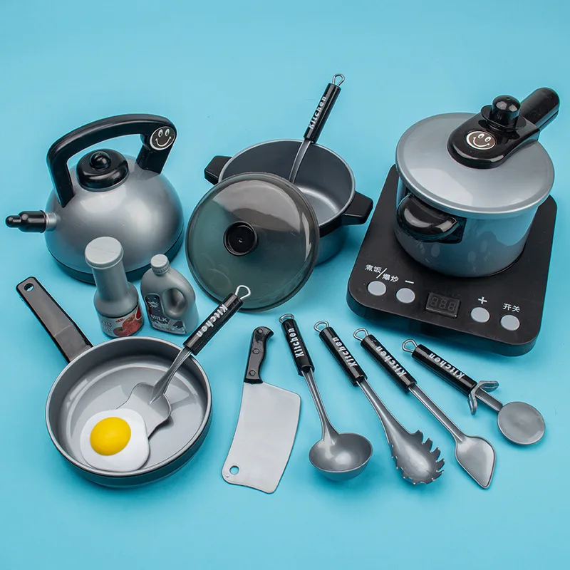 

49PCS Simulation Kitchen Utensils Toys Children Mini Kitchen Toy Cookware Pot Pan Kids Pretend Play Cooking Toys Children Gift