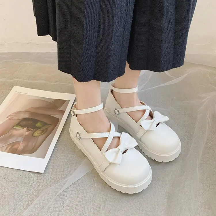 Chaussures Lolita à bout peu profond et à talon bas, pour mère, jolie tête ronde, douce, sœur loli lo, nouvelle collection automne 2020