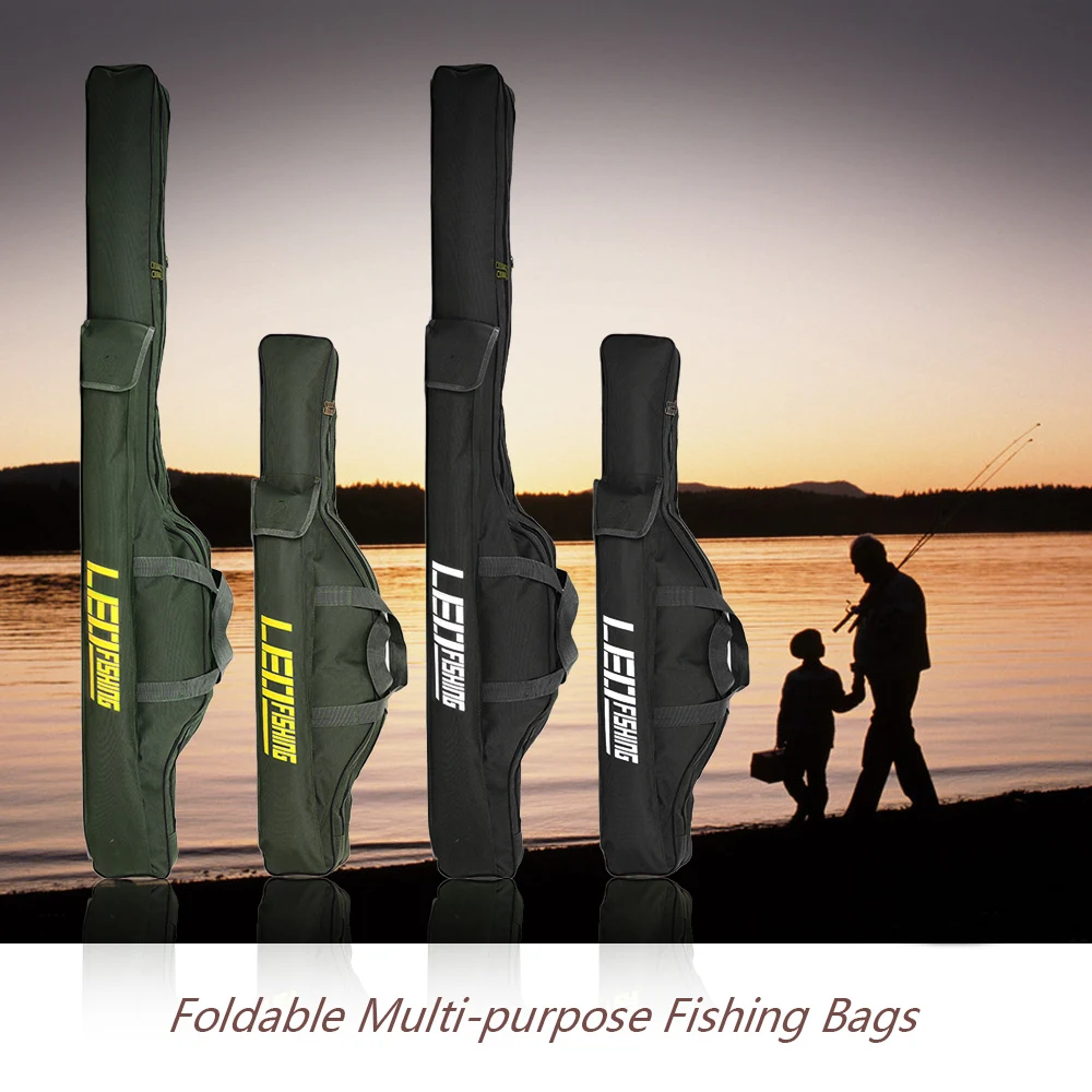 Fishing Bag Backpack 100cm /150cm Portable Foldable Fishing Tackle Carrier Storage Bag Fishing Rod Bag Reel Rod Cover Carp