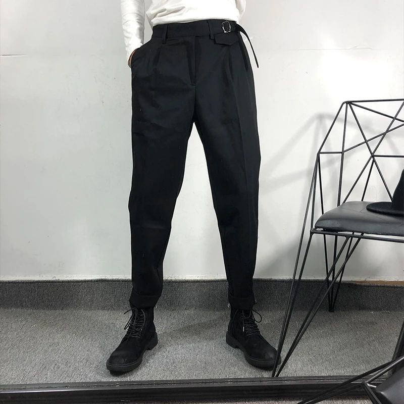 

Men's Casual Pants Autumn New Pure Color Simple Slim Fashion Trend Quality Nine Minutes Turnip Pants Youth Trend Versatile Pants