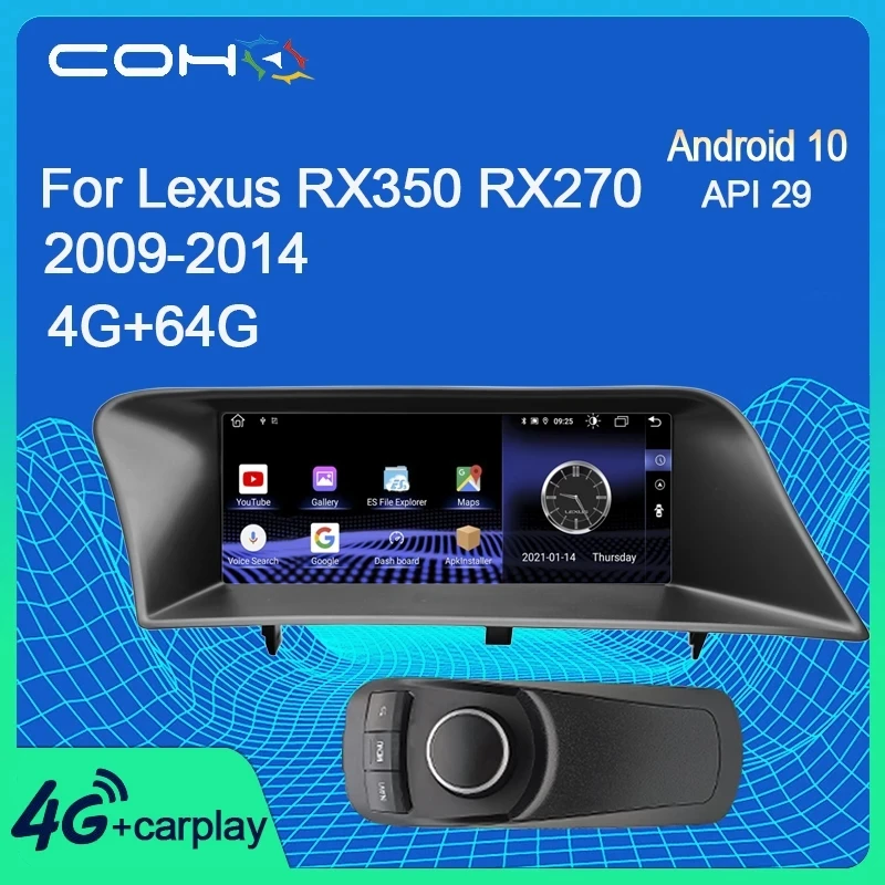 

COHO For Lexus RX350 RX270 RX450 2009-2014 Android 10.0 4G Car Radio Player Navigation GPS Octa Core 6GB+128GB Radio Multimedia