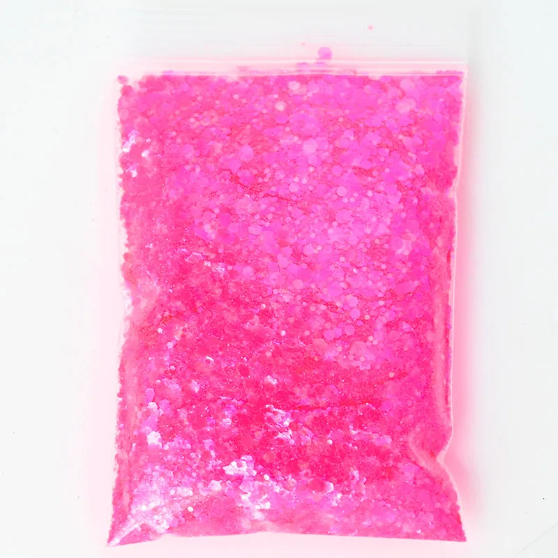 50 gr/beutel Holographische Gemischte Sechseck Form Chunky Nagel Glitter Pailletten Sparkly Flakes Scheiben Maniküre Körper/Auge/Gesicht Glitter TCF2335 – Detail 14