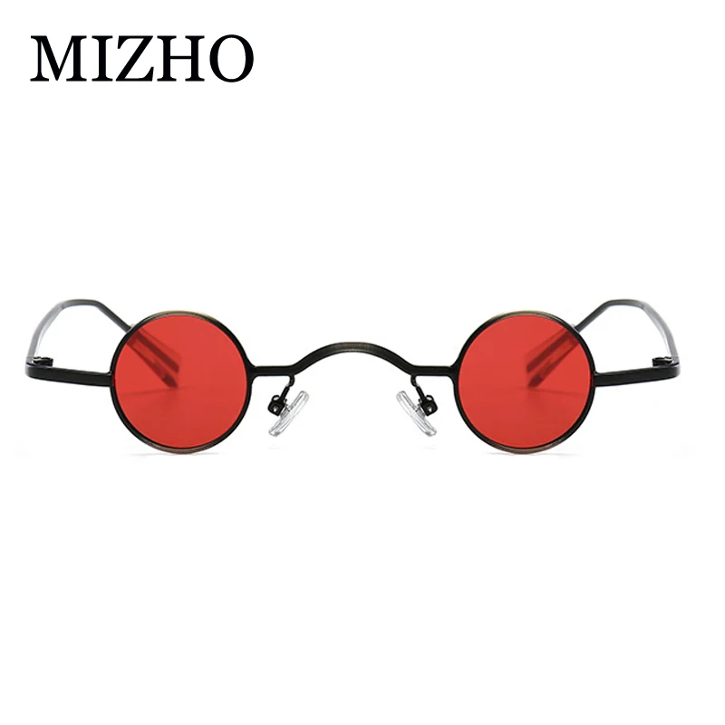 

MIZHO Vintage Metal Sunglasses Women Tiny Brand Design Punk Hip Hop Ladies Round Sunglasses Men Polarized UV Protection