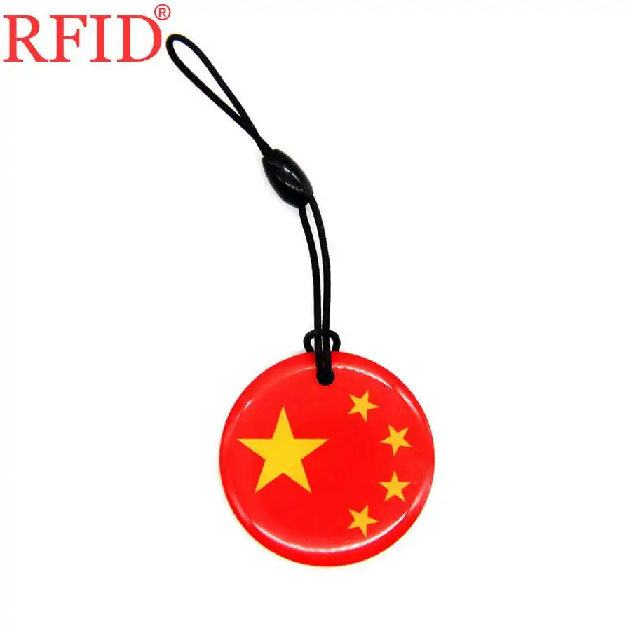 UID S50 1K 13.56Mhz Rewriteable Changeable Keyfob RFID IC Card Dropping Glue Badge Keychain Token Tag Multiple Choices