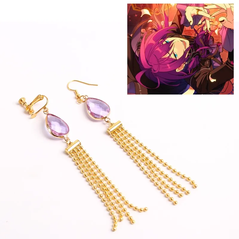 Game Ensemble Stars Distorted Heart Ayase Mayoi  Cosplay Earrings Ear Clip Fashion Earring Pendant