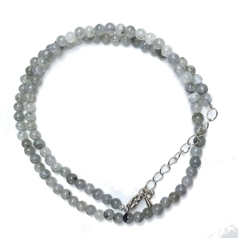 Natürliche 4mm Tigerauge Sodalith Amazonit Labradorit Perlenkette in Verschiedenen Farben Geschenke für Mädchen Modisches Armband Choker – Detail 28