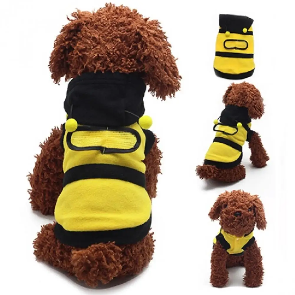 Fashion Pet Hoodie Clothes Cute Fancy Puppy Costume Cat Dog Coat Outfit Bee Style Animal Supplies Role Play Cosplay  Play Bee