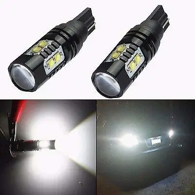 

2x T10 194 W5W C REE Chip Led Branco 50 W Com Len Lampadas de Aluminio Projetor Caso DRL Interior Do Carro Fonte Reversa luz