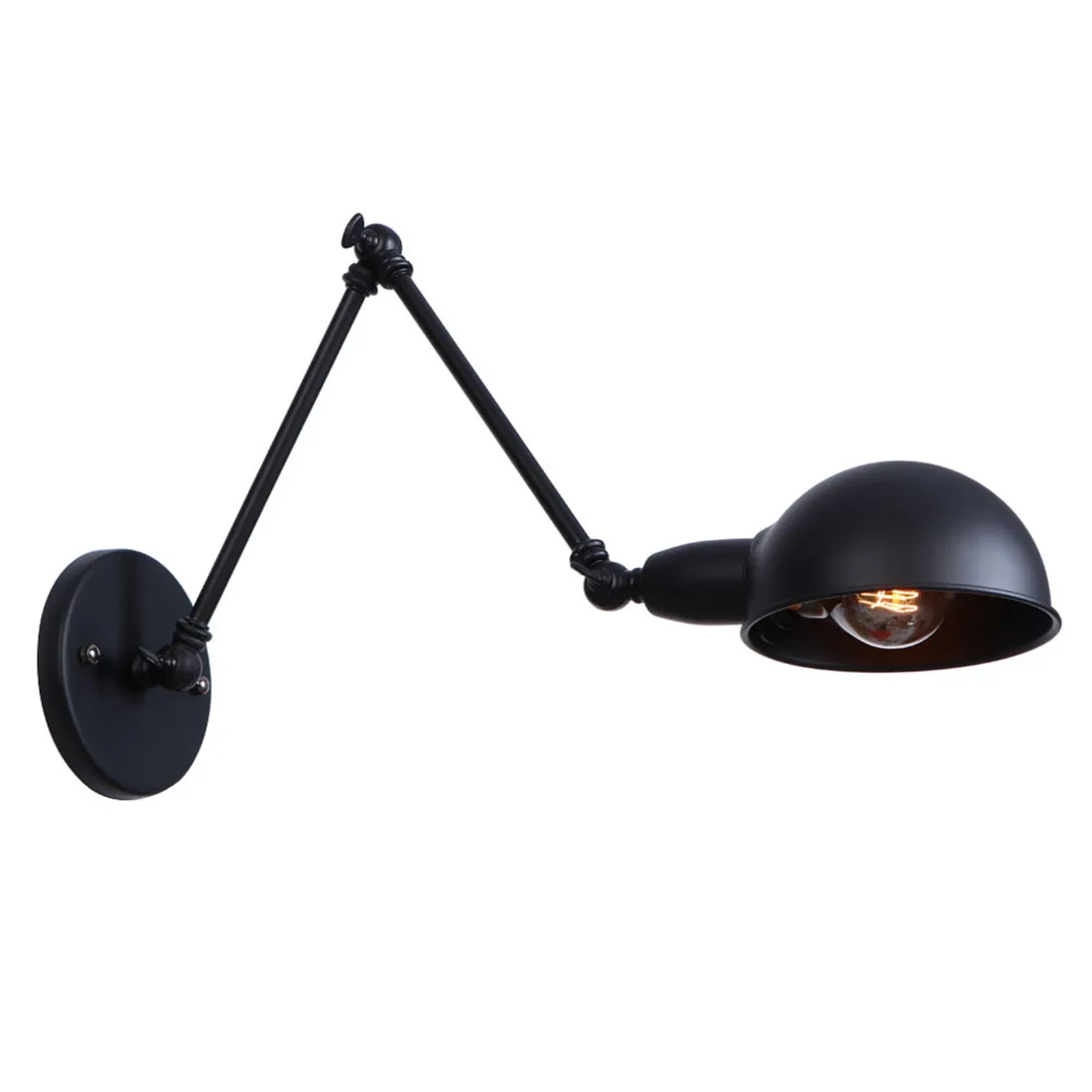 Black Adjustable Long Swing Arm Wall Lamp Vintage Wandlamp Edison Loft Style Industrial Wall Sconce Applique Murale Luminaire