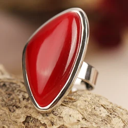 Anillo de ópalo ovalado grande de cristal blanco Chapado en plata Vintage bohemio para mujer, joyería de promesa de regalo, moda, 1 ud.