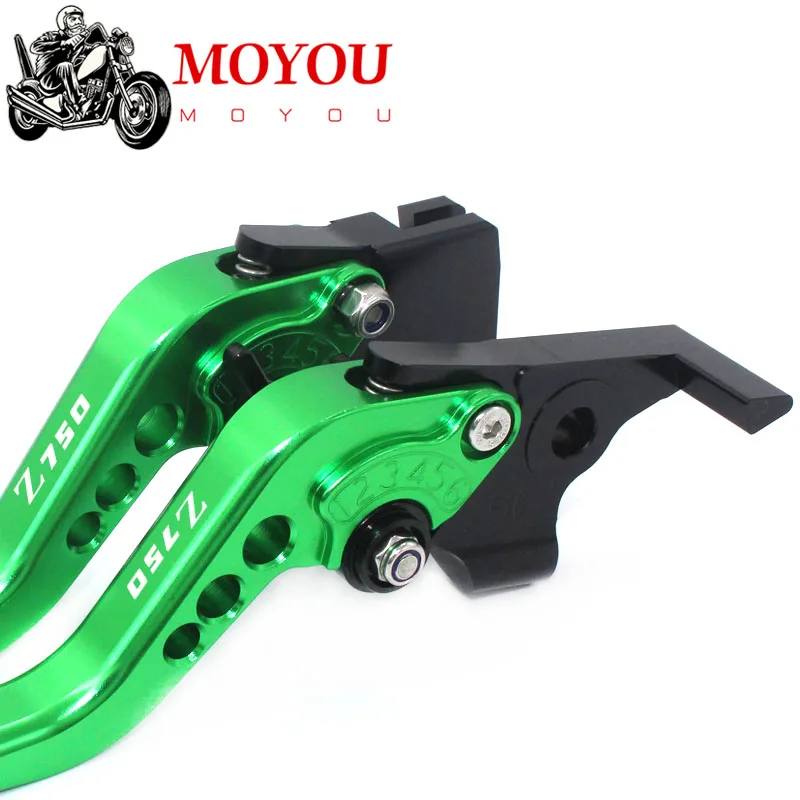 For KAWASAKI Z750 Z 750 2004 2005 2006 F14 K750  Motorcycle Accessories Aluminum Short Brake Clutch Levers LOGO Z750