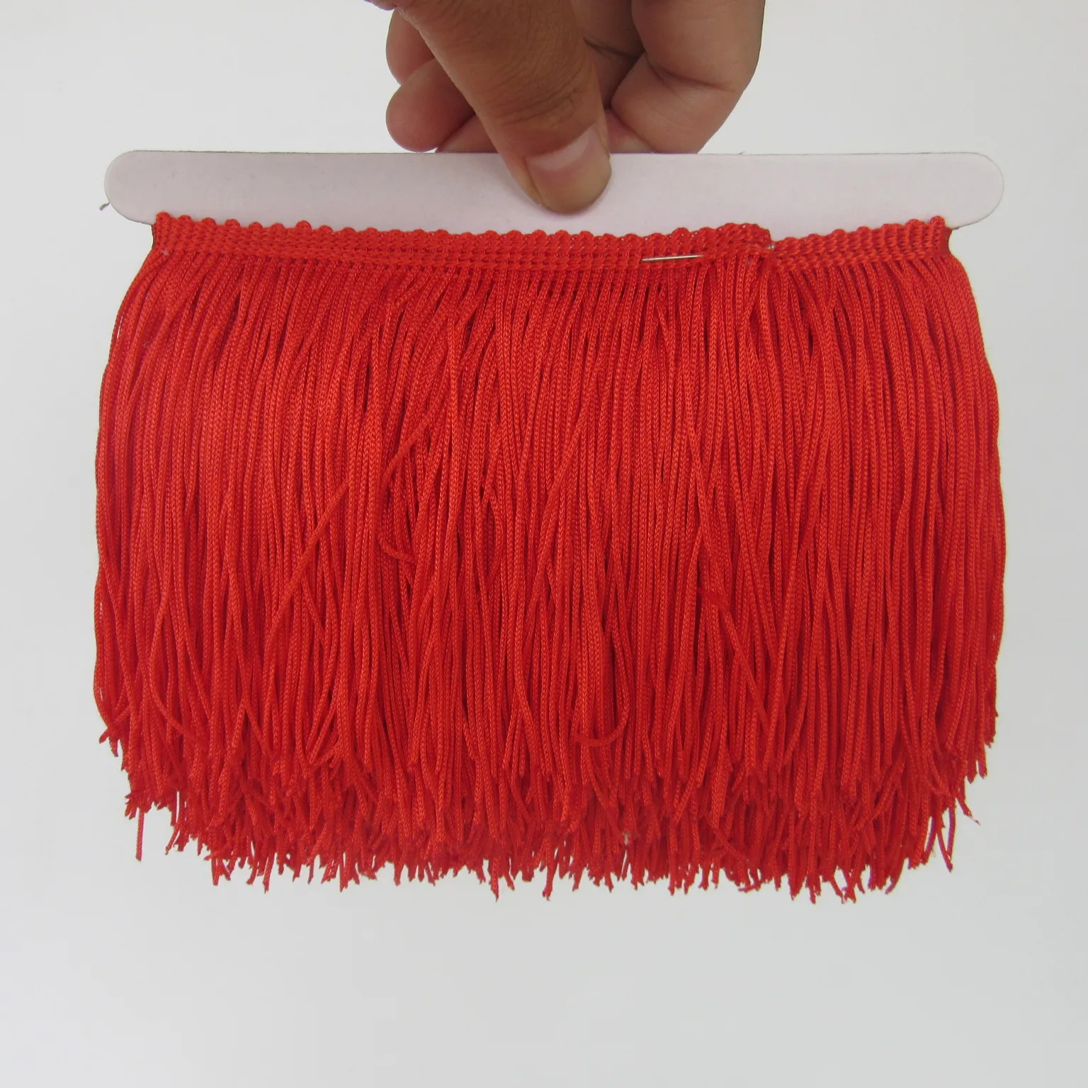 Long 10/15/20/30cm Yard Red Lace Trim Tassel Fringe DIY Latin Dress Stage Clothes Accessories Decorative Tassels For Curtains