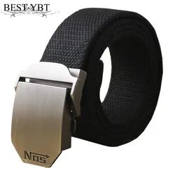 Ceinture en toile unisexe YBT, ceinture en alliage, ceinture automatique, qualité supérieure, optique 4mm, largeur 3.8 cm, ceinture décontractée pour l'extérieur, meilleure qualité