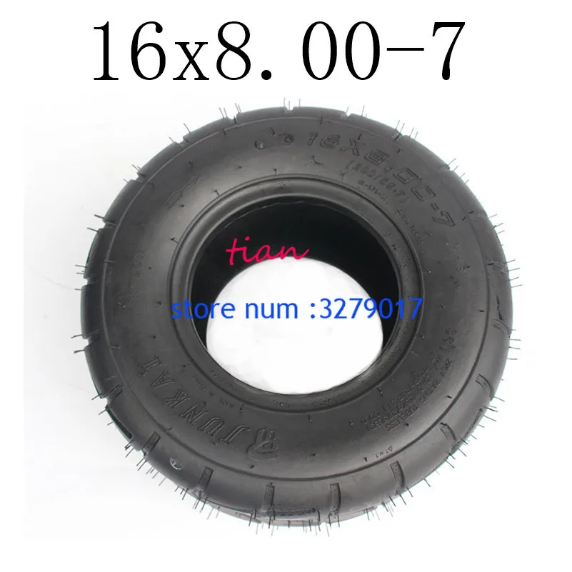 Hot Sale Good Quality 16x8.00-7 ATV Tire Fit for ATV 50CC,90CC,70CC,110CC,125CC Outer Tubeless Tyre