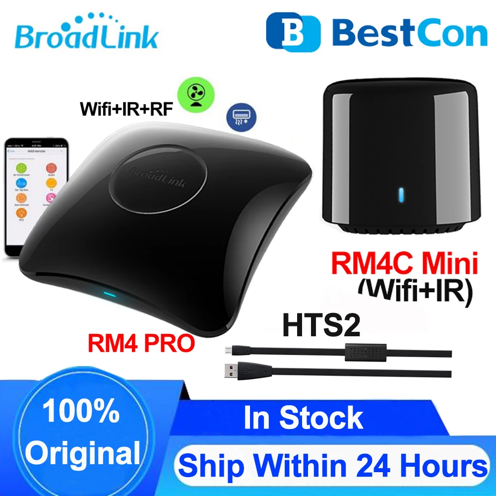 Broadlink-controle remoto rm4 pro, universal, com wi-fi, sensor de temperatura e umidade, controle remoto