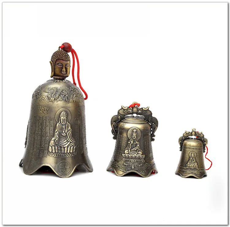 Feng Shui ward off evil spirits town house safety wind bell bell financial protection copper bell Kaiguang ornament alloy