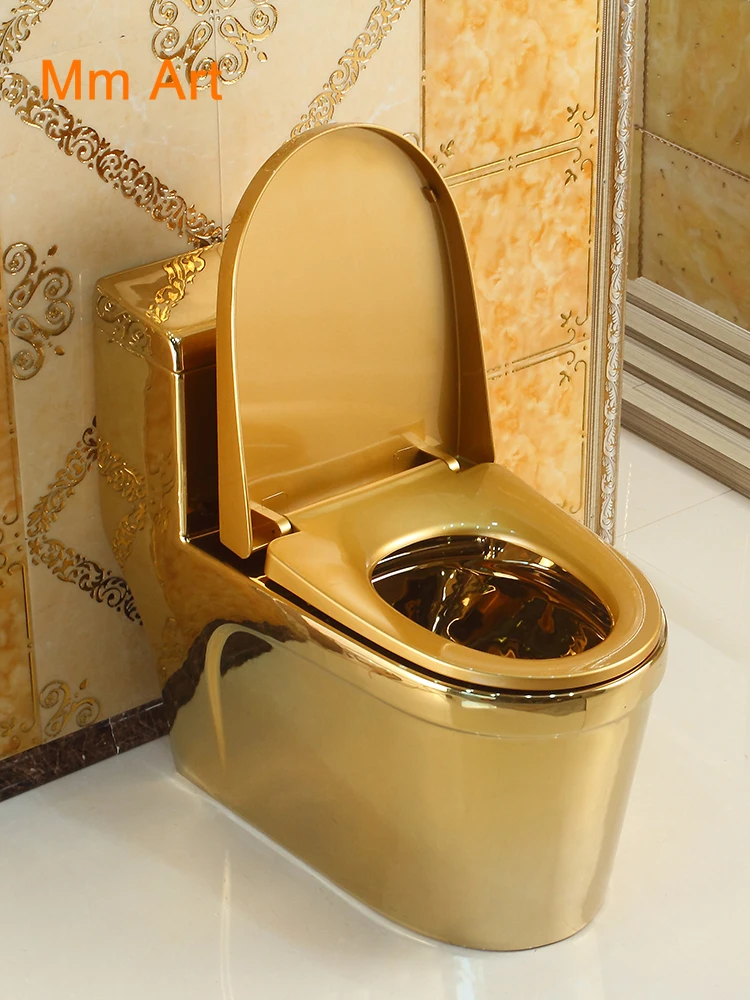 European style gold toilet creative art toilet super swirling color deodorant water saving bar toilet