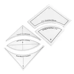 Patchwork Template Acrylic Folded Star Guide Stencil Hot Pad Interfacing Templates 2 Sizes Cushion Patch Ruler Sewing Templat