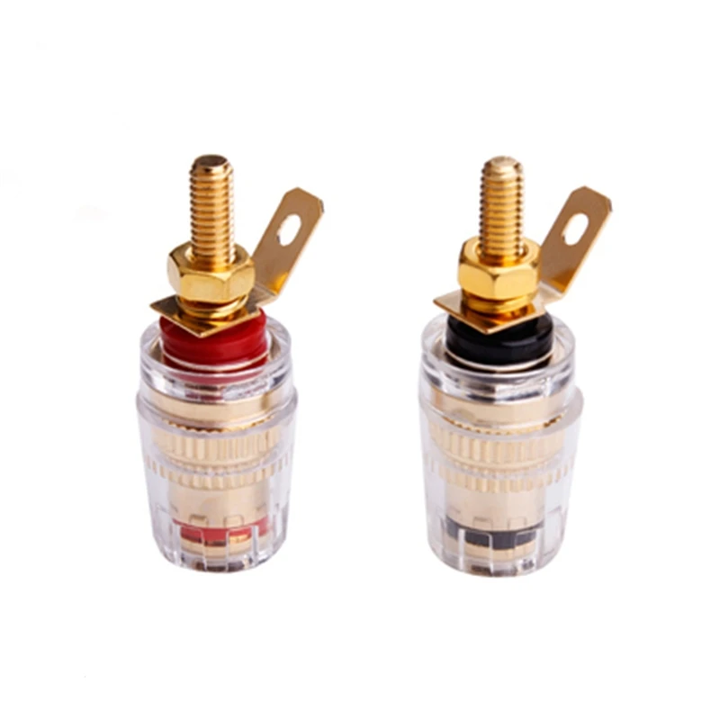 2 قطعة HiFi الصوت ملزمة آخر كريستال شفاف الموز التوصيل واجهة مكبر للصوت فك محطة