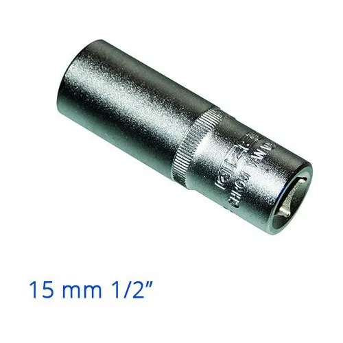 İzeltaş Deep Nut Socket 6 Corner 15 Mm 1/2''