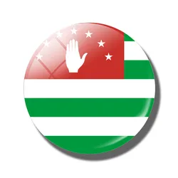 Refrigerator Magnet for Fridge Flag Glass Cabochon Crystal Magnetic Sticker for Refrigerator Autonomous Republic of Abkhazia