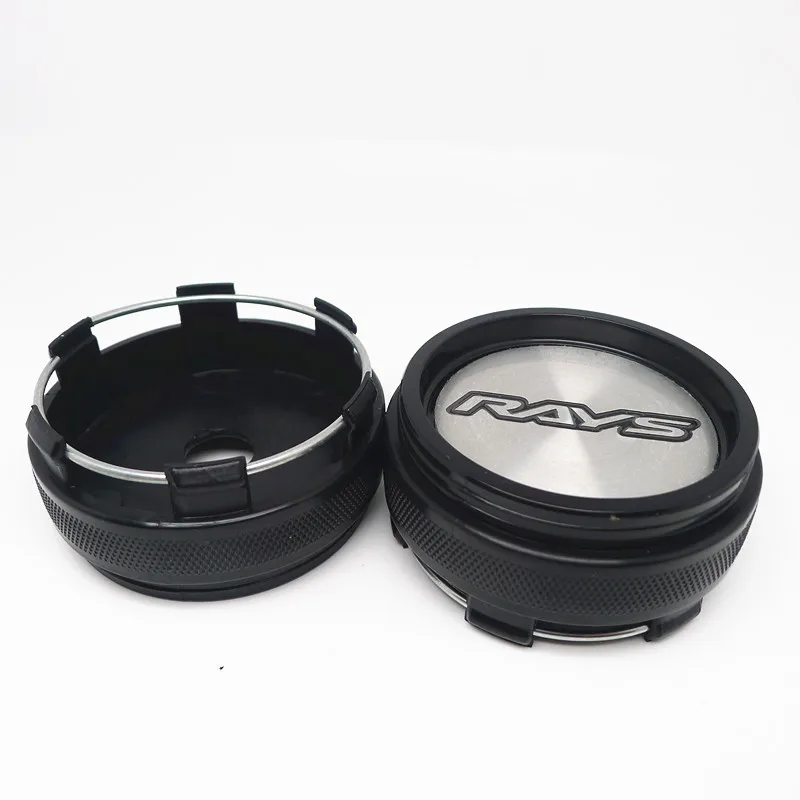 4pcs 66mm Wheel Caps Center Hub Cover for Rays VOLK CE28 TE37 RE30 TTA ZE40 Black Chrome Emblem Car Styling Accessories