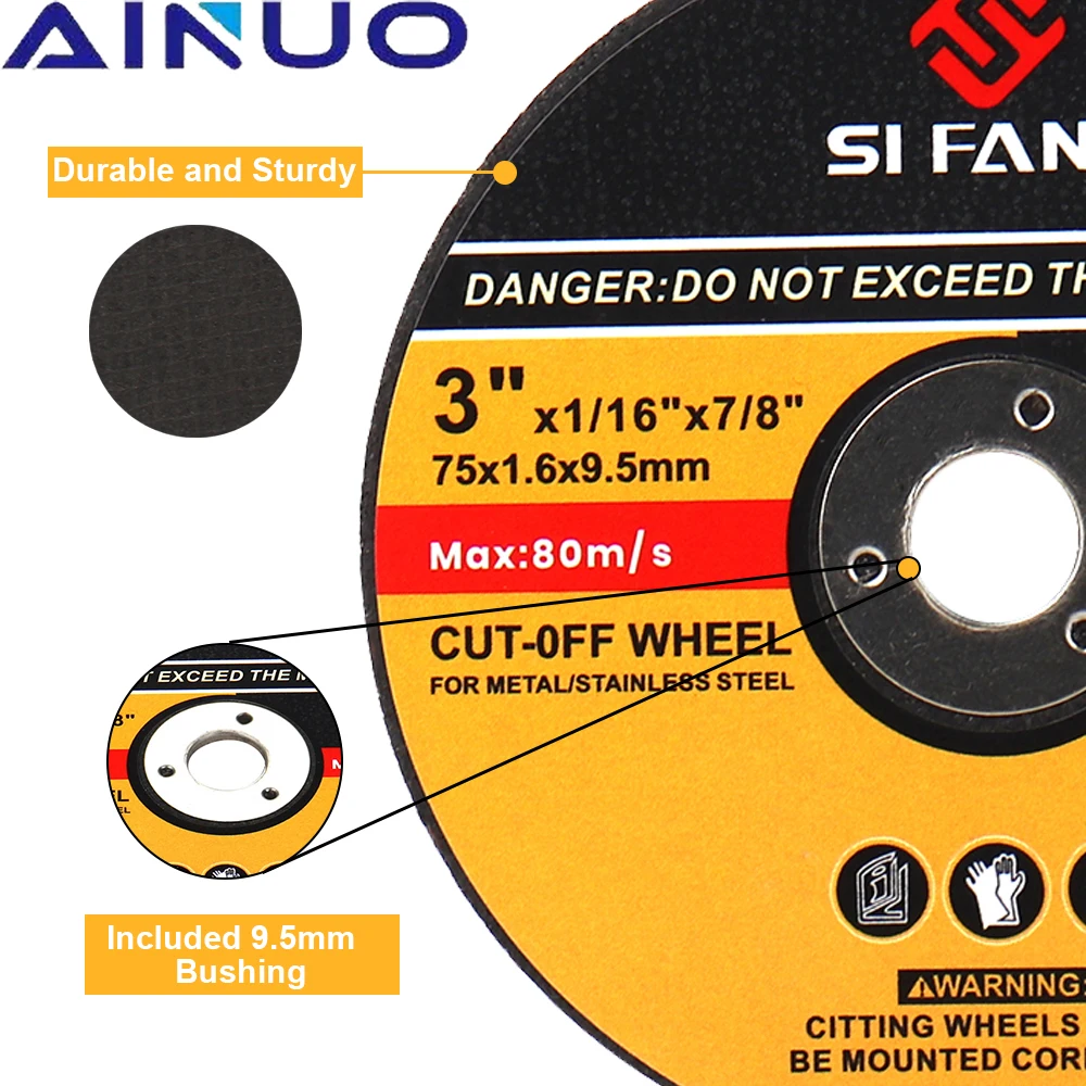 5-50pcs 3 Inch Metal Cutting Disc Resin Cut Off Wheels Flap Sanding Grinding Discs Fiber Circular Saw Blade Angle Grinder Wheel