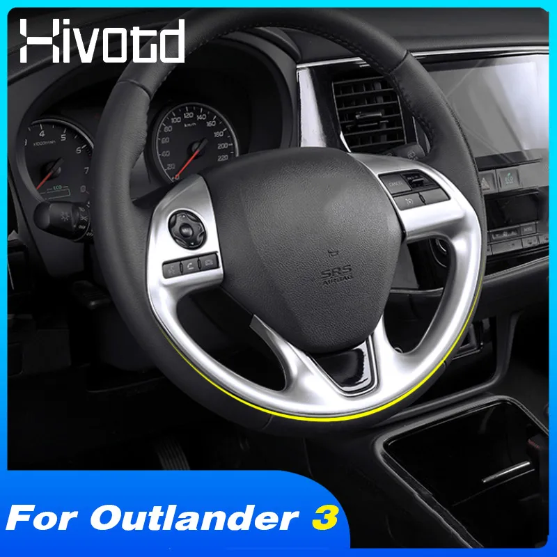 

Hivotd Steering Wheel Trim Sticking Cover Interior Decoration Car Accessories Styling Parts For Mitsubishi Outlander 3 2016-2022