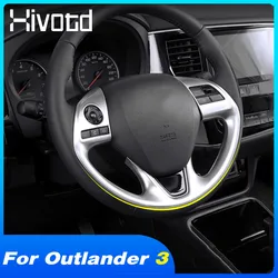 Hivotd Steering Wheel Trim Sticking Cover Interior Decoration Car Accessories Styling Parts For Mitsubishi Outlander 3 2016-2022
