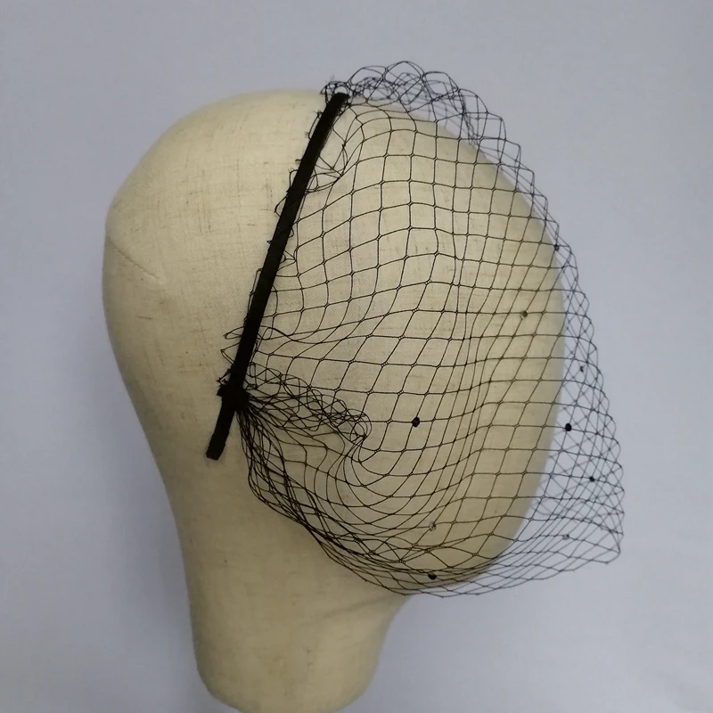 Black birdcage veil Diamante Crystals veil  Wedding Veils voilette masquerade ball bachelorette gatsby fascinator