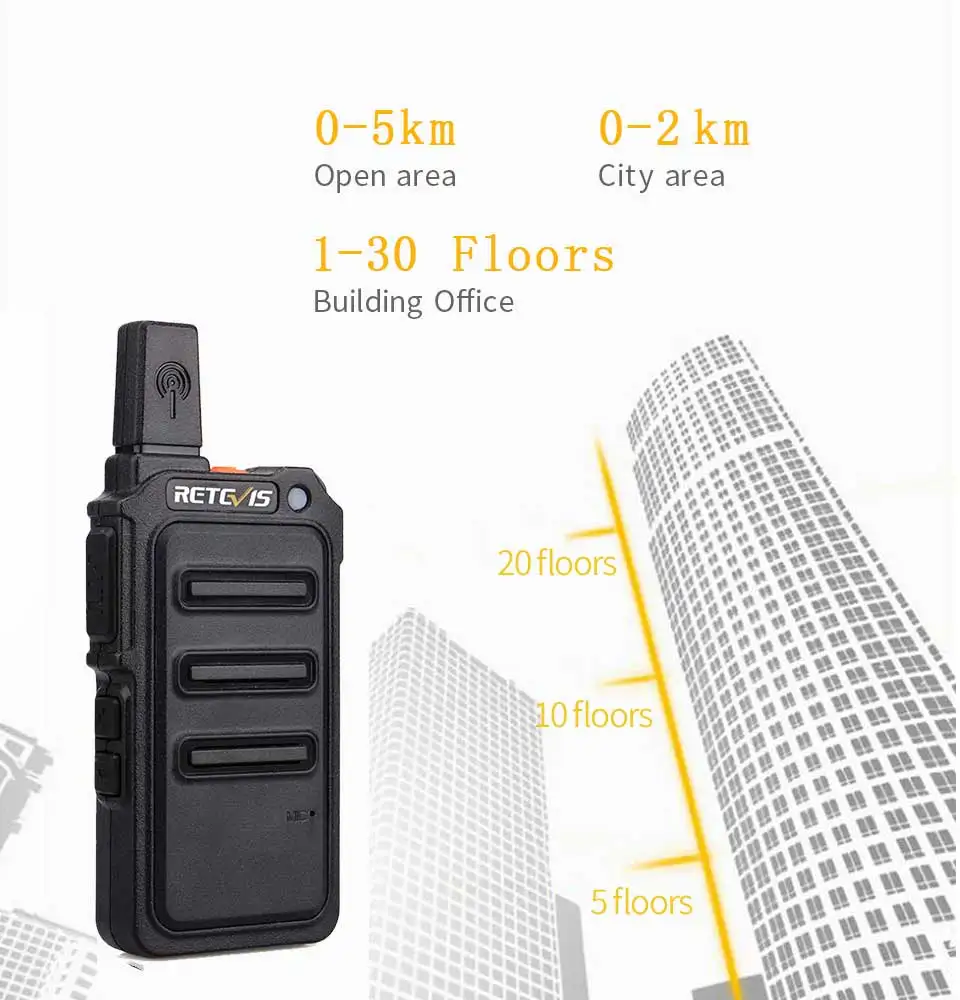 Imagem -02 - Retevis-walkie Talkie em Dois Sentidos Transceptor para a Caça do Hotel e o Restaurante Pmr Frs Pmr446 Rt19 Rt619 Peças