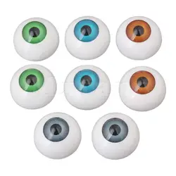 Mxfans 8X Acrylic Plastic Bear 26mm Puppet Eyeball Doll Making Half Round Exquisite