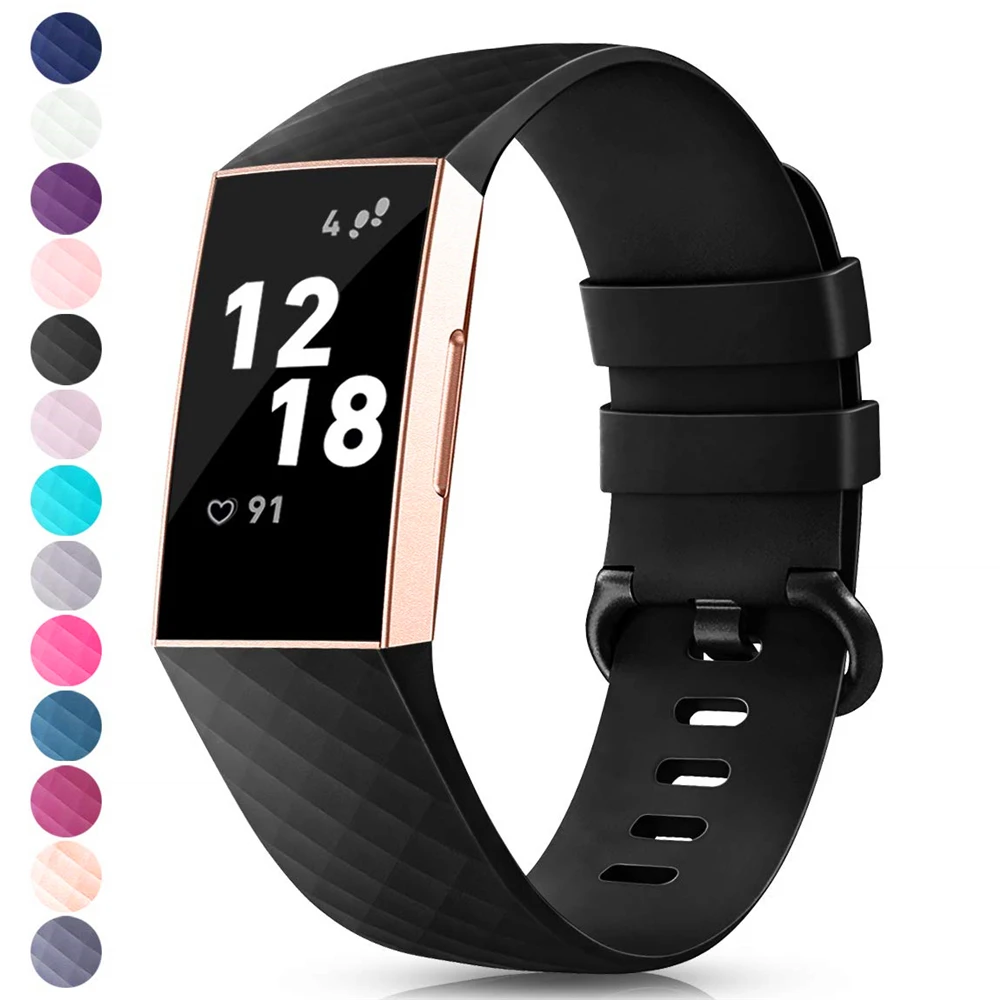 Ban Nhạc Dành Cho Vòng Đeo Sức Khỏe Fitbit Charge 3 Dây Đeo Silicone Phụ Kiện Dây Đeo Tay Fitbit Charge 4 Dây Đeo Thay Thế Cho Vòng Đeo Sức Khỏe Fitbit Charge 3 Ban Nhạc