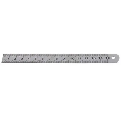 1 PCS 15cm Double Side Stainless Steel Measuring Straight Ruler Tool 6 Inches