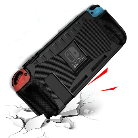 For Nintendo Switch Case, TPU High Toughness Strong Wear Resistance 360  All-wrapped Protection 3D Design Cover