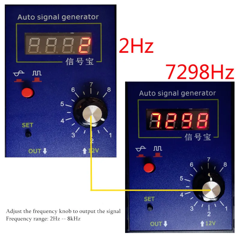 Portable Auto Vehicle Signal Generator Car Hall Sensor And Crankshaft Position Sensor Signal Simulator Meter 2Hz To 8KHz