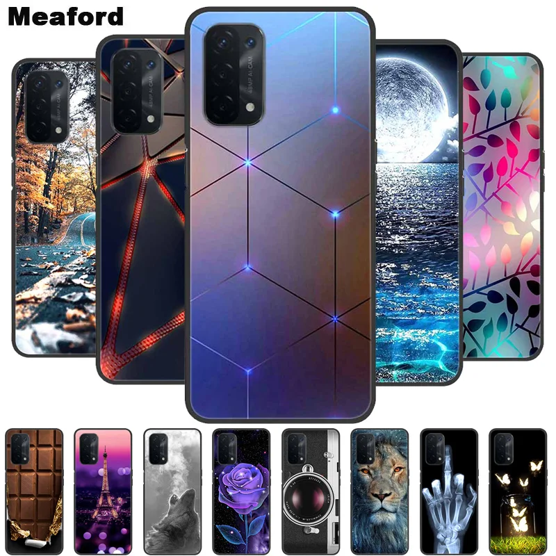 For OPPO A54 5G Case Shockproof Soft silicone TPU Back Cover For OPPO A55 5G Phone Cases OPPOA54 5G A 54 A 55 4G Cute Cartoon