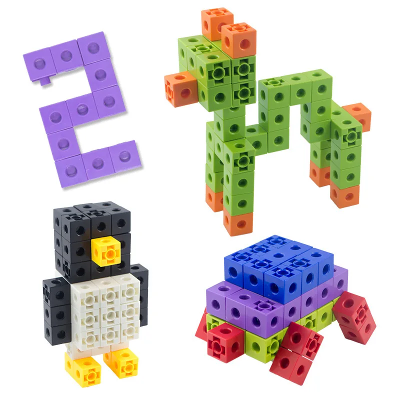 100Pcs/Set 2x2x2CM Square Cube Shape Building Blocks Educational Toys For Children Kids DIY Assembling Blocks Bricks Model Toys