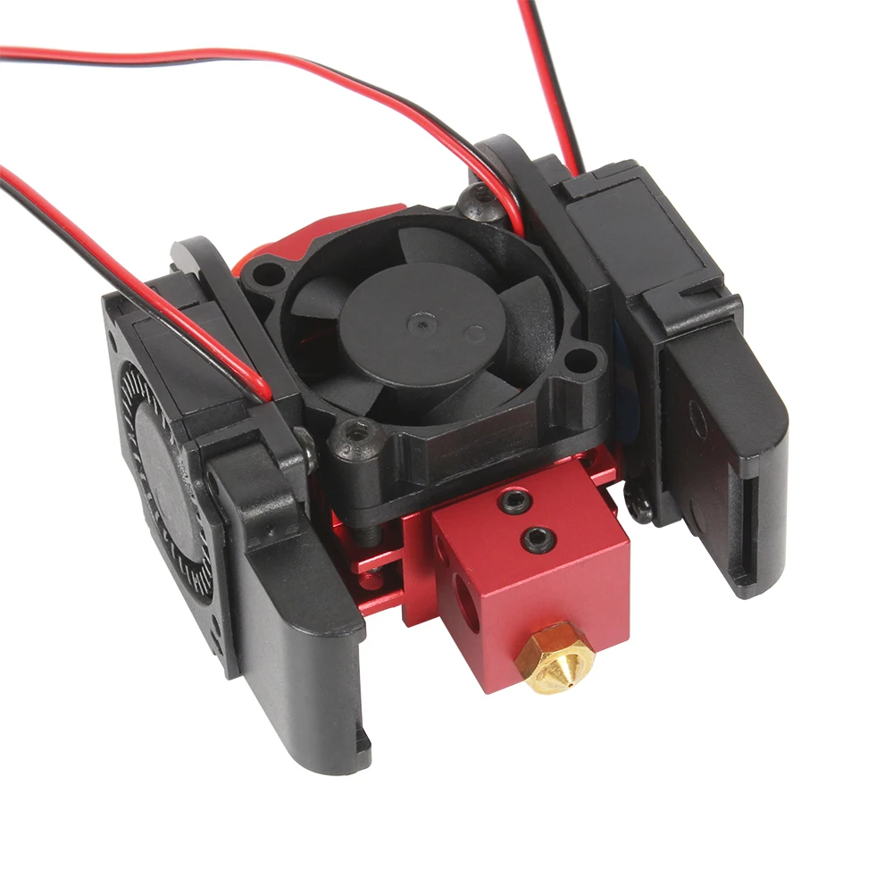 3DSWAY 3D Printer Parts XCR3D 2IN1-S1 Hotend 2 in 1 out Switch Color Orbiter Extruder J-head 12V/24V 1.75mm Filament Cooling Fan