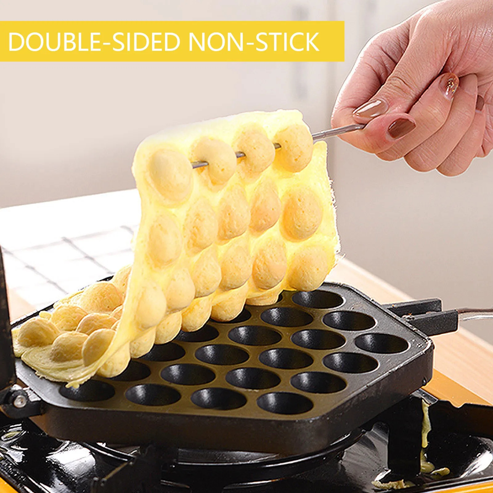 Household Waffle Bake Maker Kitchen Non-stick Aluminum Alloy Waffle Maker Pan Mould Mold Press Plate Waffle Iron Baking Tools