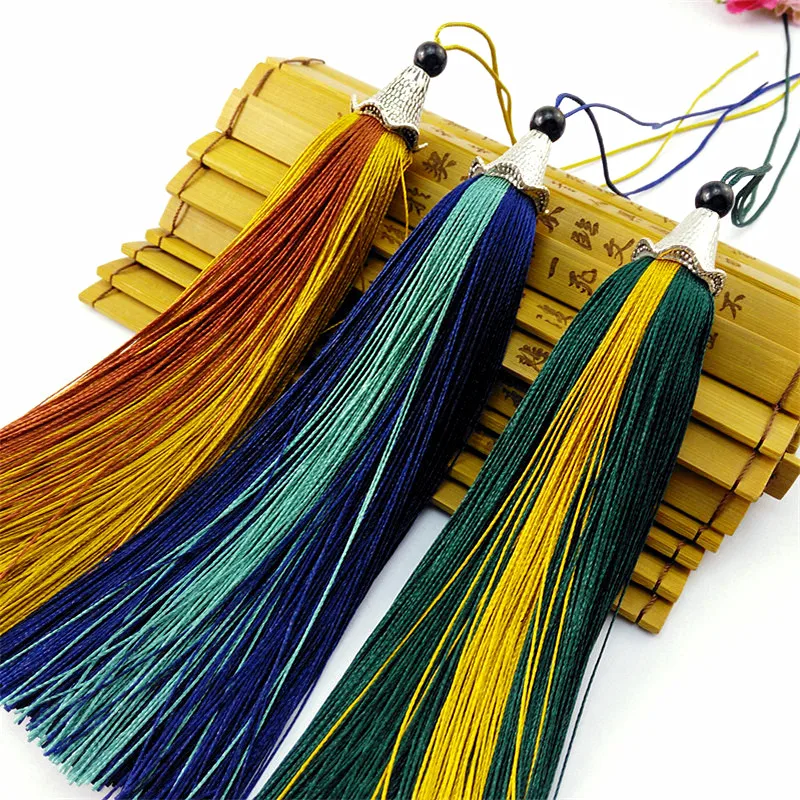 Horn Cap, Two-Color Fringed DIY New Metal Flexible Vertical Chinese Knot Accessories, Automobile Hanging Spike