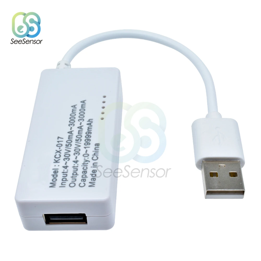 LCD USB Detector Voltmeter Ammeter Mobile Power Charger Capacity Tester Meter Voltage Current Meter Charging Monitor DC 4-30V