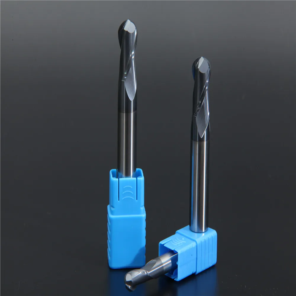 LIJUN HRC45 2 Flutes Ball Nose End Mill Tungsten Carbide Cutter CNC Router Bit Milling Tool 2mm 3mm 4mm 6mm 8mm Cutting Tools