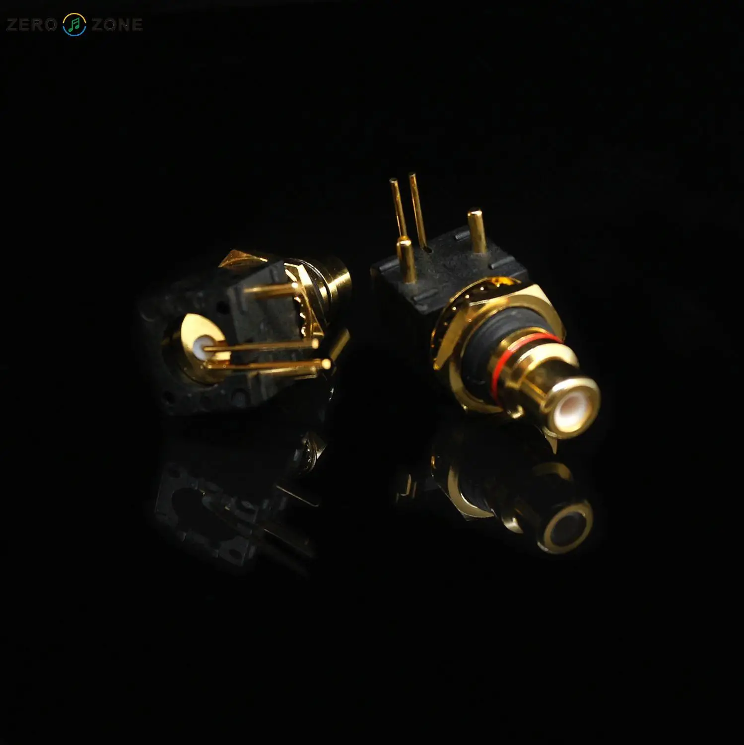 One Pair Hi-End Gold-Plated Copper Plate Inserted RCA Socket Weld Socket