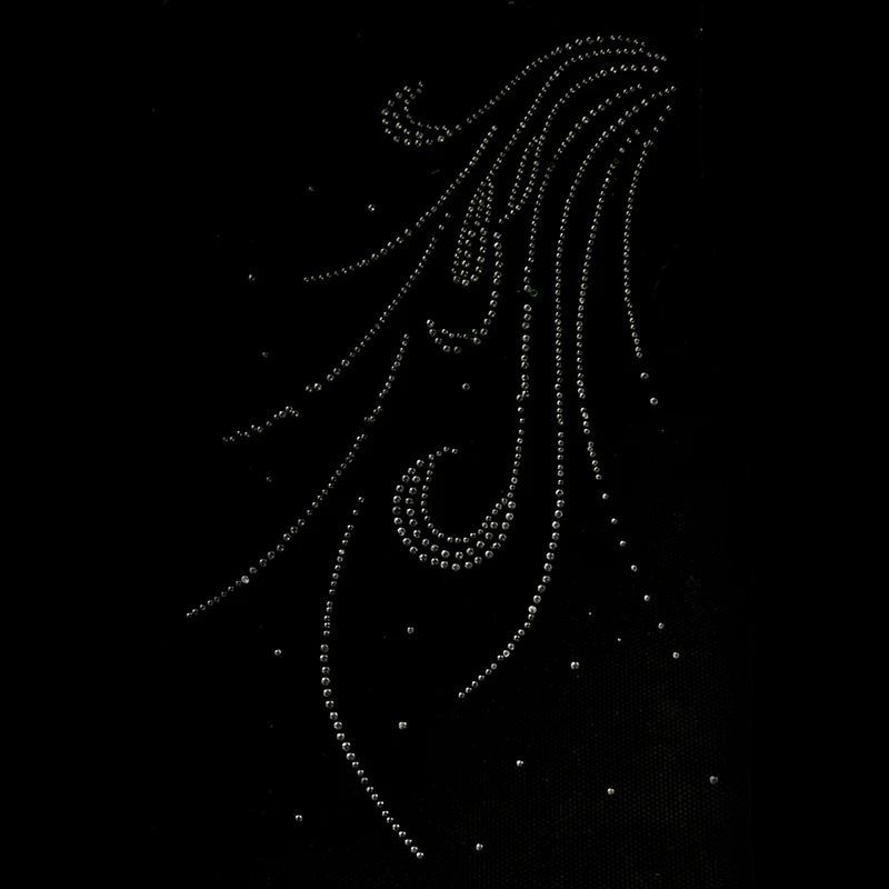 Hot Fix Feather Rhinestones Motif Heat Transfer Iron On Patch Akcesoria odzieżowe do koszulki i szalika DIY Iron On Transfe