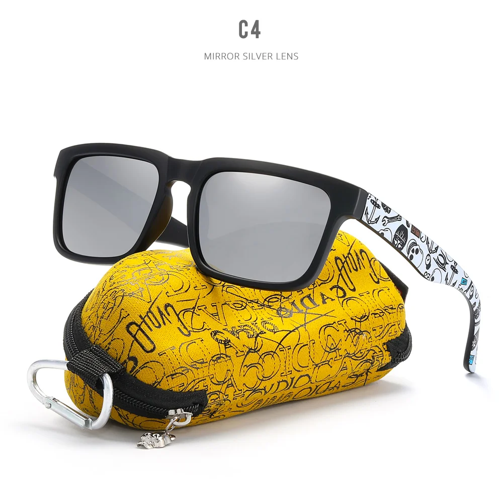 KDEAM blickfang Funktion Polarisierte Sonnenbrille Für Männer Matte Black Rahmen Fit. Malerei Tempel Spielen-Cool Sonnenbrille Mit Fall