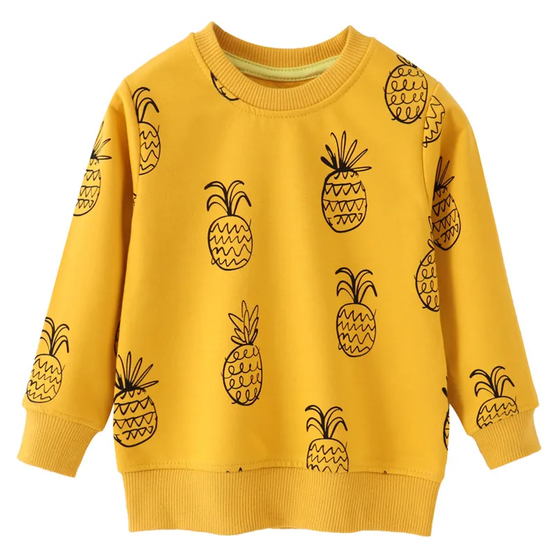 

Jumping Meters New Arrival Girls Sweatshirts Yellow Cotton Autumn Spring Children's Clothes Hot Selling Toddler Kids Tops