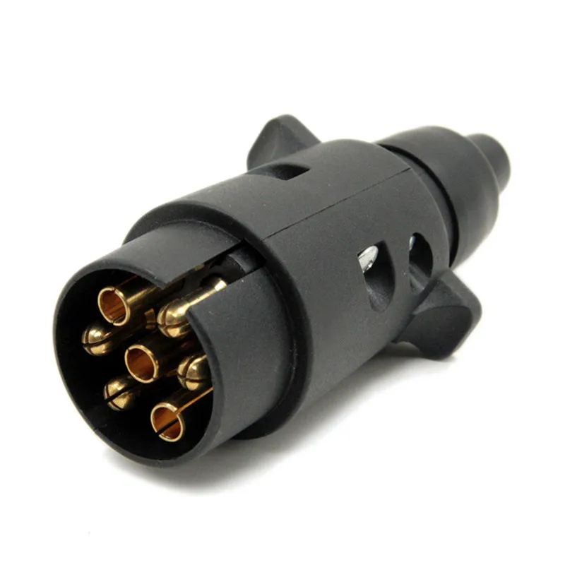 12V 7 Way Round Standard European Car Plug Connector Plastic Car Trailer 7 Pin Socket Plugs For Trailers Car Accessories