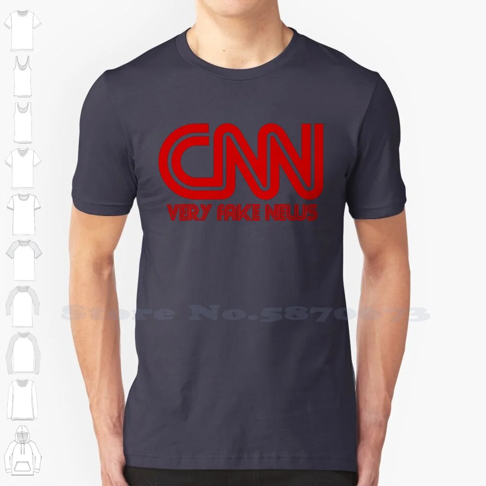 Cnn Is Fiction 100% Cotton T-Shirt Media Facebook Instagram Snapchat Delete Evil Manipulating Social Cnn Msnbc Fox News Trump