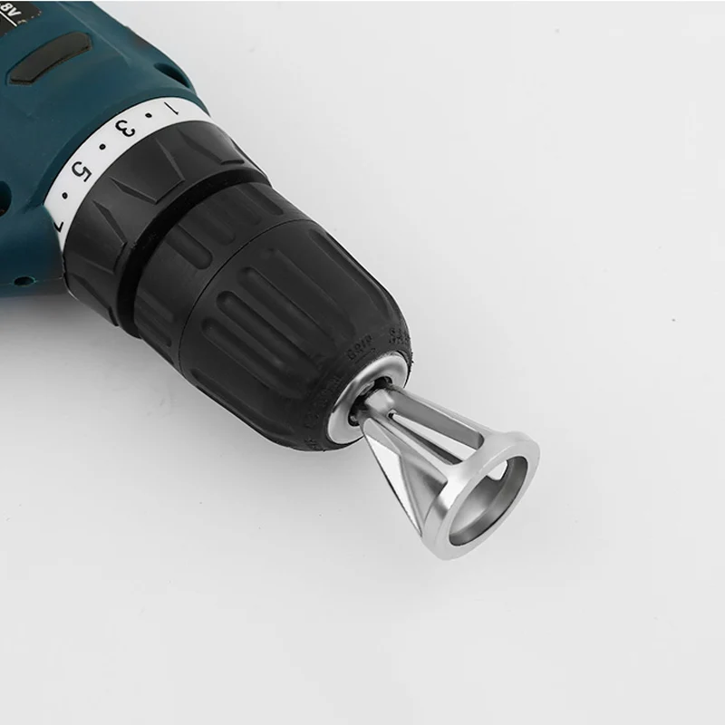 Punta da trapano in acciaio inossidabile utensile per smussatura esterna per sbavatura manico triangolare acciaio inossidabile a sei scanalature rimuovere gli utensili per sbavatura per mandrino